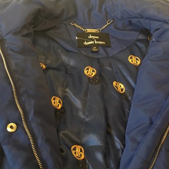 🌹❄️Dennis Basso blue puffer jacket SZ LP! - Picture 2 of 5